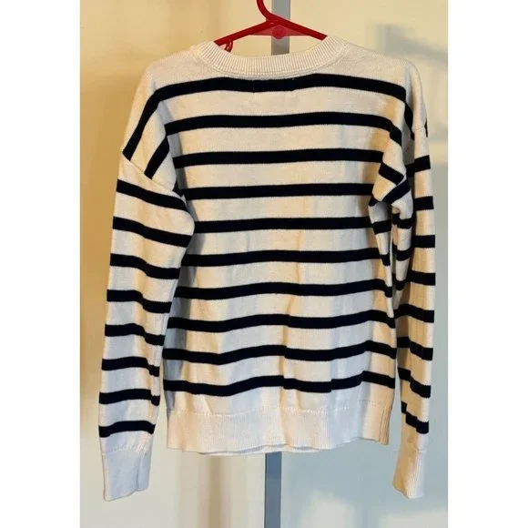 Gap Kids Disney Mickey Mouse Flippy Sequin Sweater Heart Stripes Medium GapKids - Picture 3 of 9